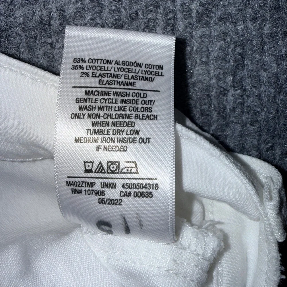 Hudson Zack Skinny Jeans Mens 38 White Distressed Ripped Denim Pants